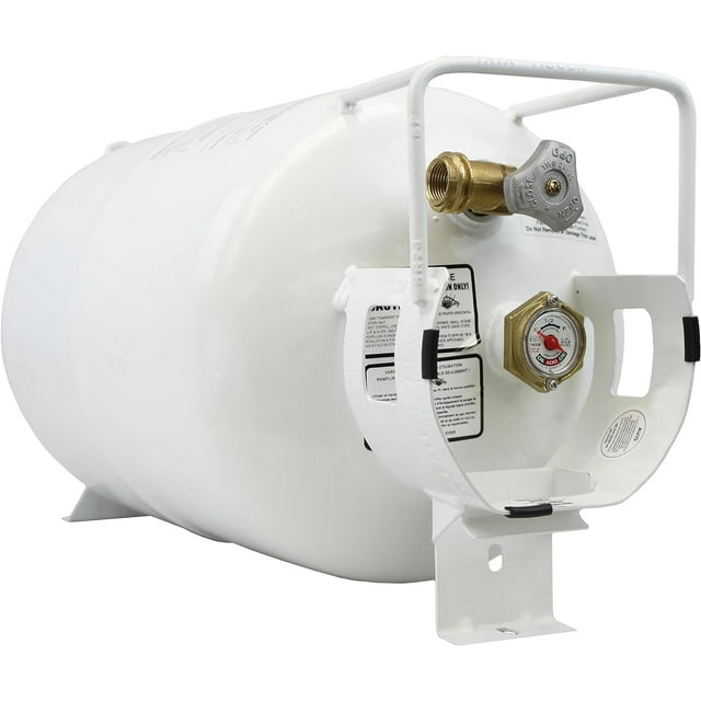 Flame King YSN301HZL 30LB Horizontal Steel Propane Tank Cylinder for