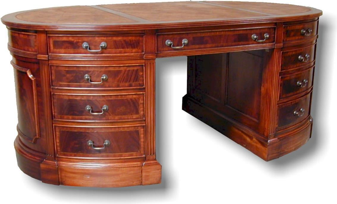 Flame Mahogany Partners Desk | Traditional Executive Office Furniture