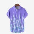 thumbnail image 1 of Flame Men'S Shirts 3d Vintage Summer Fashion Red Flame Hawaiian Shirt Man Summer Short Sleeved Oversized Shirt For Men, 1 of 6
