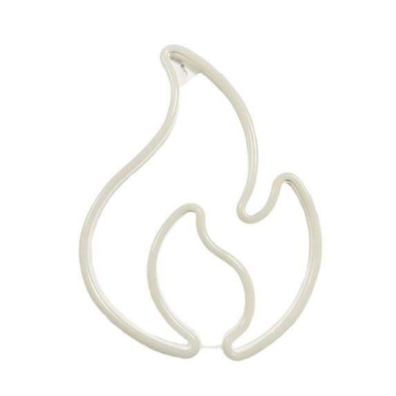 Flame Neon Sign, Flame Led Light Sign for Wall Decor, Hanging Flame Shaped Light, USB or Battery Powered Fire Neon Sign for Kids Boys Room Decorations, Party, Bar, Birthday Gift Red + Yellow