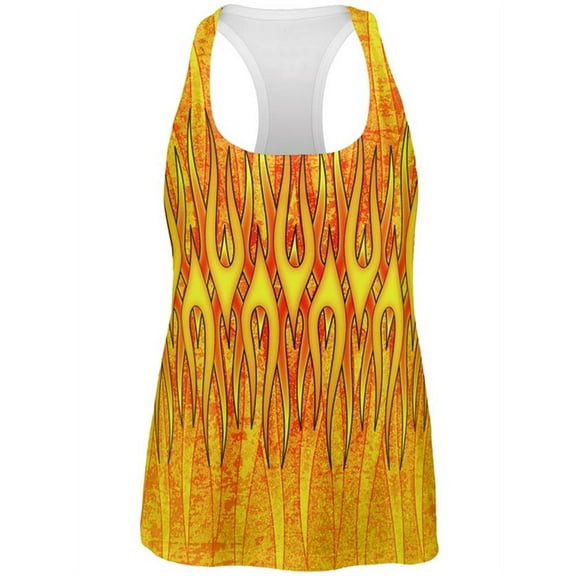 Flame On Fire Starter Pyromaniac All Over Womens Work Out Tank Top Multi MD