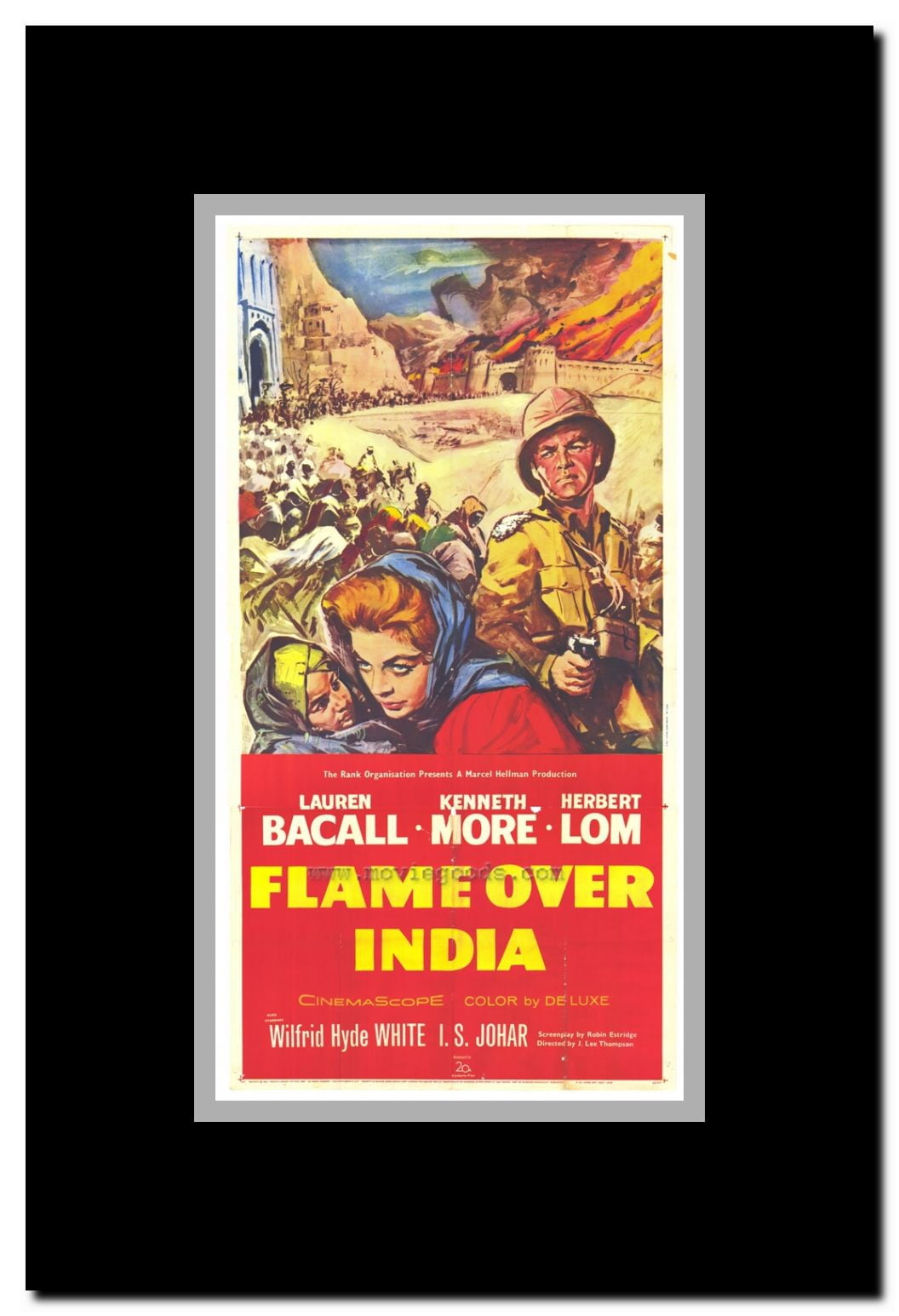 Flame Over India Framed Movie Poster
