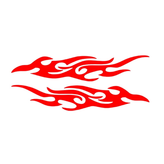Flame Pattern Reflective Car Decals Stickers for Scratch Coverage & Improved Night Visibility Easy Installation 2pcs