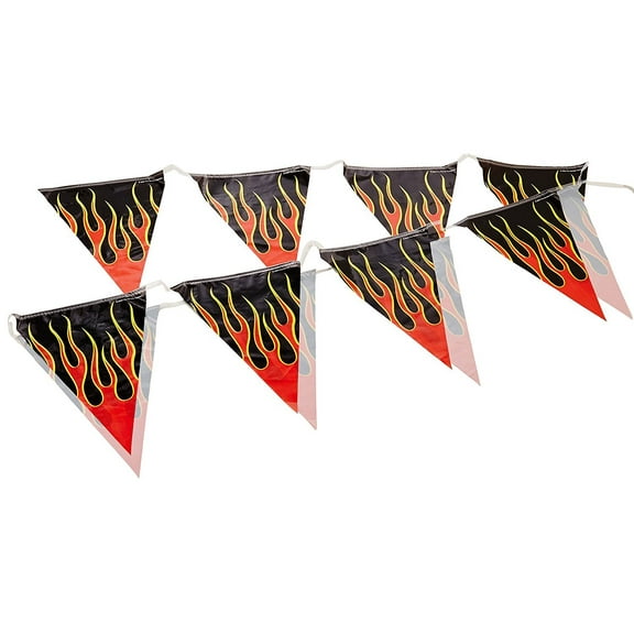 Flame Pennant Banner Party Accessory (1 count) (1/Pkg)