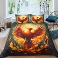 thumbnail image 1 of Flame Phoenix Comforter Cover Moon Duvet Cover Oriental Divine Bird Bed Sets Teens Hand Drawn Style Quilt Cover Modern Ultra Soft Bedding Set Room Decor, 1 of 4