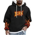 thumbnail image 1 of Flame Print Hoodies for Mens Fleece Long Sleeve Hooded Sweater Casual Warm Relaxed Fit Thermal Shirt with Kangaroo Pocket Casual Fall Outfits Y2K Winter Clothes 2025, 1 of 5