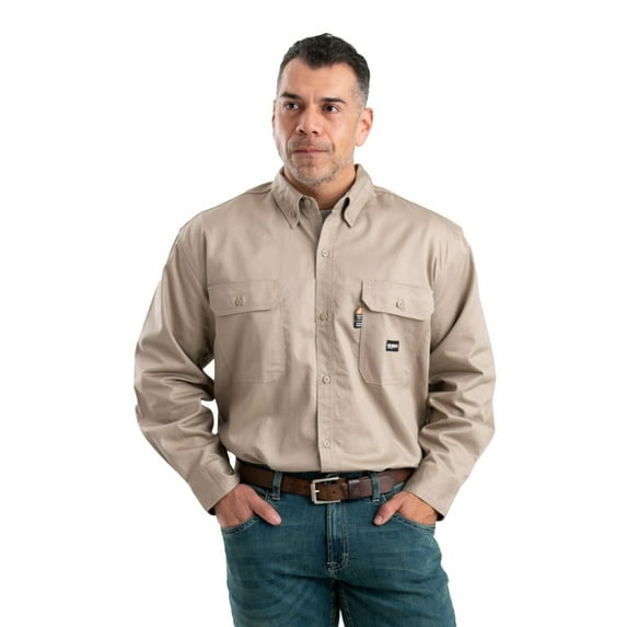 Flame Resistant Button Down Long Sleeve Work Shirt