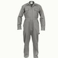 thumbnail image 1 of Flame Resistant FR Coverall - 88% C / 12% Nylon (Large, Light Grey), 1 of 7