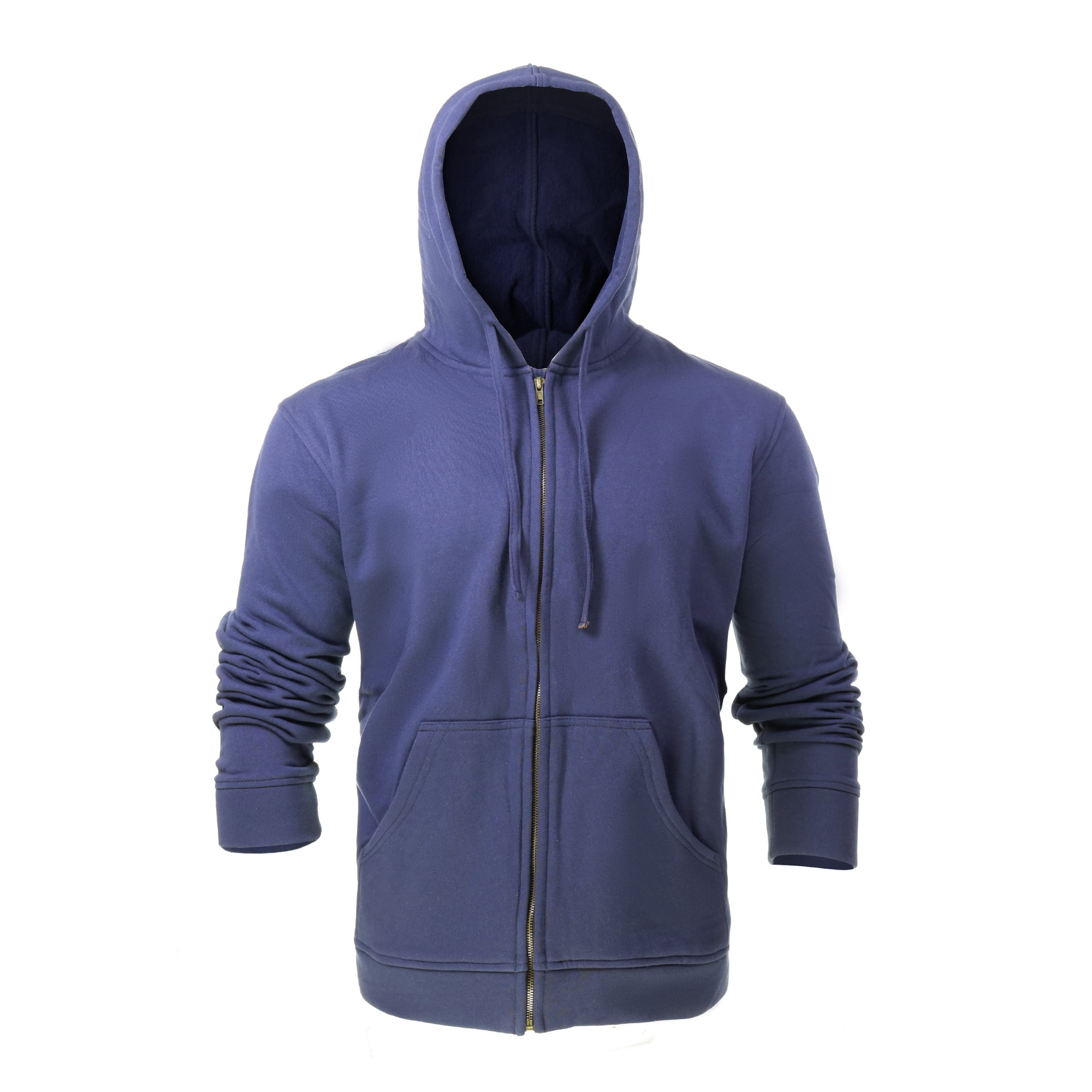 Flame Resistant FR Fleece Hoodies Zip-Up Sweater - 100%C - 12 oz - Navy
