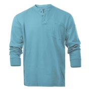 Flame Resistant FR Henley Style T-Shirts (4X-Large, Light Blue)