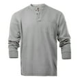 thumbnail image 1 of Flame Resistant FR Henley Style T-Shirts (Large, Light Grey), 1 of 5