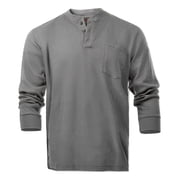 Flame Resistant FR Henley Style T-Shirts (Small, Dark Grey)