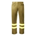 thumbnail image 1 of Flame Resistant FR High Visibility Hi Vis 88% C/12% N Pant/Trouser (32W x 34L, Khaki), 1 of 4