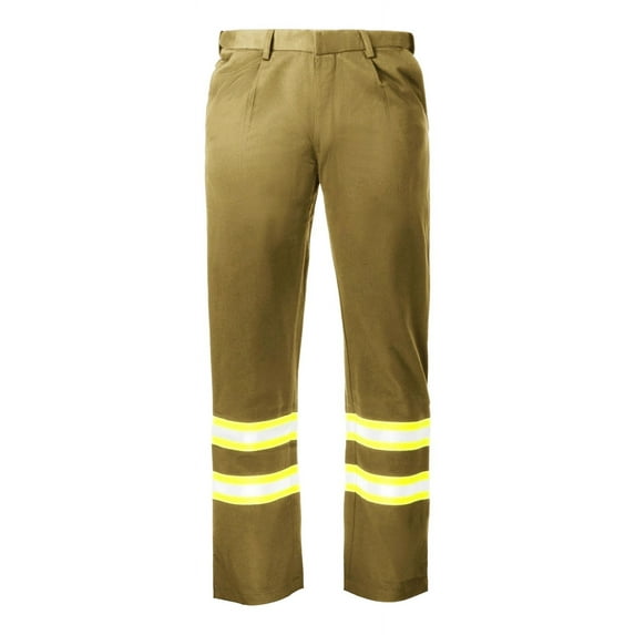 Flame Resistant FR High Visibility Hi Vis 88% C/12% N Pant/Trouser (32W x 34L, Khaki)