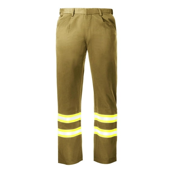Flame Resistant FR High Visibility Hi Vis 88% C/12% N Pant/Trouser (34W x 34L, Khaki)