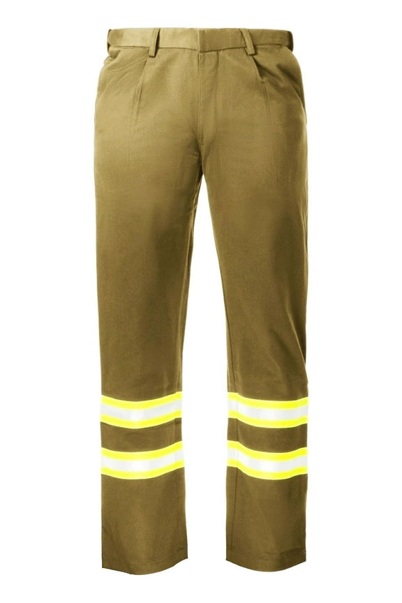 Flame Resistant FR High Visibility Hi Vis 88% C/12% N Pant/Trouser (40W x 34L, Khaki)
