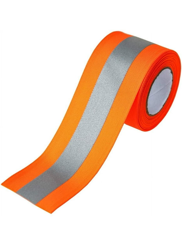 - Flame Resistant FR Sew On High Visibility Hi Vis Retro reflective tape (2" x 10 yds, Orange/Silver)