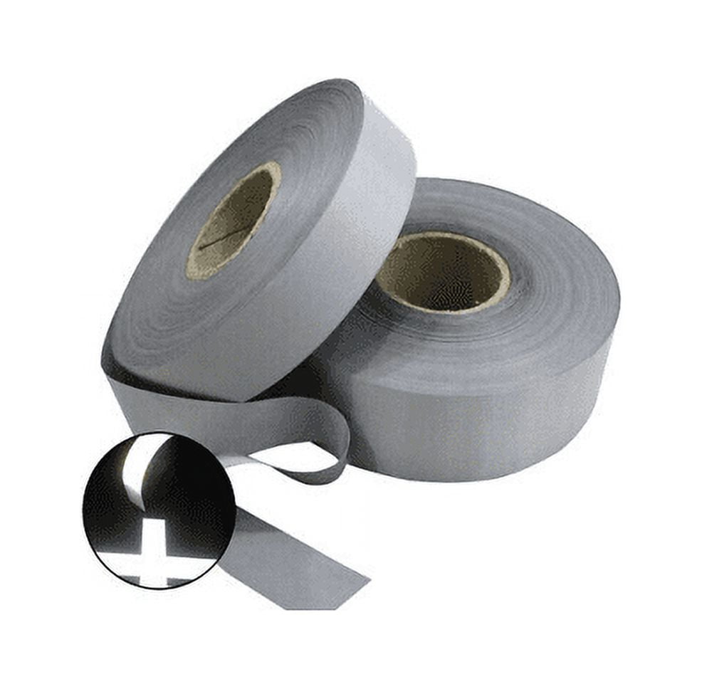 Flame Resistant FR Sew On High Visibility Hi Vis Retro reflective tape (2" x 10 yds, Silver)