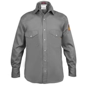 Flame Resistant FR Shirt - 88/12 Large, Light Grey