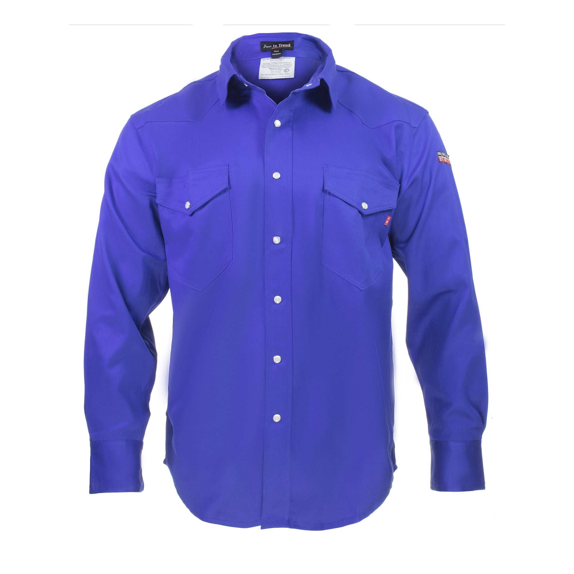 Flame Resistant FR Shirt - 88/12 (Medium, Royal Blue) - Walmart.com