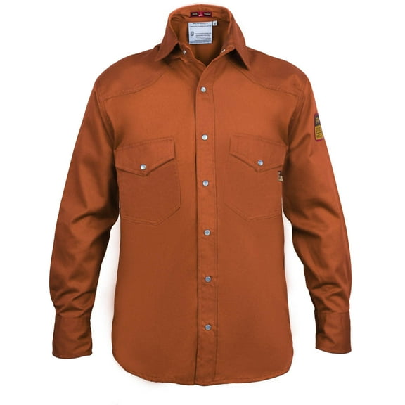 Flame Resistant FR Shirt - 88/12 (Medium, Rust)