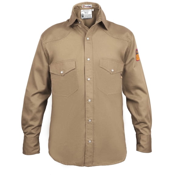 Flame Resistant FR Shirt - 88/12 (X-Large, Khaki)