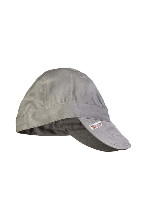 Flame Resistant Flex fit Welding Cap - Reversible - 100%C - 7 oz - Light Weight - Light Grey / Dark Grey - L