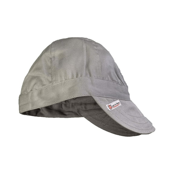 Flame Resistant Flex fit Welding Cap - Reversible - 100%C - 7 oz - Light Weight - Light Grey / Dark Grey - M