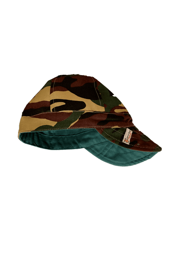 Flame Resistant Flex fit Welding Cap - Reversible - 100%C - 7 oz - Light Weight - Military Camo - XL