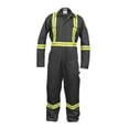 thumbnail image 1 of Flame Resistant Hi Vis Reflective Coverall with Leg Zipper (Small, Dark Gray), 1 of 7