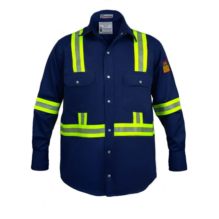 Flame Resistant High Visibility Hi Vis FR Shirt 100% C oz