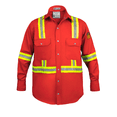 thumbnail image 1 of Flame Resistant High Visibility Hi Vis FR Shirt - 100% C - 7 oz (Medium, Red), 1 of 2