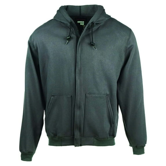 Flame Resistant Sweatshirt, CAT2 Hoodie, Full-Zip, Gray, Large, SAFEGEAR
