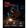 thumbnail image 1 of Flame Resistant Welding Jacket, 7oz. FR Shirts for Men, Machine Washable Cotton Heat-Resistant Welding Shirt, Meets ATPV 9.2 Cal/cm虏 Arc Rating - M Si, 1 of 11