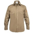 thumbnail image 1 of Flame Resistant FR Welding Shirt - 100% C - Heavyweight 9 oz (X-Large, Khaki), 1 of 6