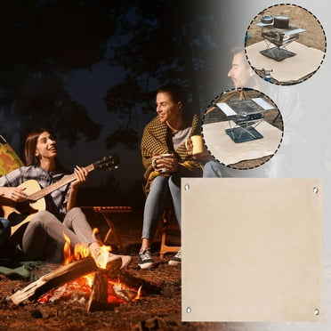 Flame Retardant Camping Mat, Glass Fiber Insulation Blanket, High Temp Resistance, Portable Fire Safety Cover, for Outdoor Cooking, Emergency Fire Shield, Heat Proof, Fire Prevention Gear DinXzu