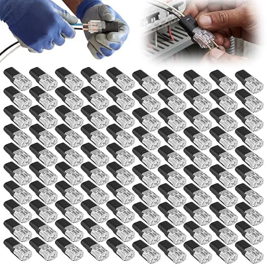 Flame Retardant Quick Wire Connectors Kit, Insulated Electrical Splice Connectors for Automotive and Home Wiring, Fast Lock Terminal Connectors for Repair and Emergency Use