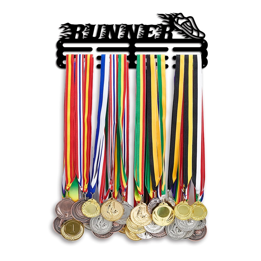 Flame Running Medal Hanger Display Wall Mount Hanger Decor Trophy Shelf ...