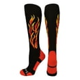 thumbnail image 1 of Flame Soccer Style Socks (Black/Red/Gold, X-Small), 1 of 2