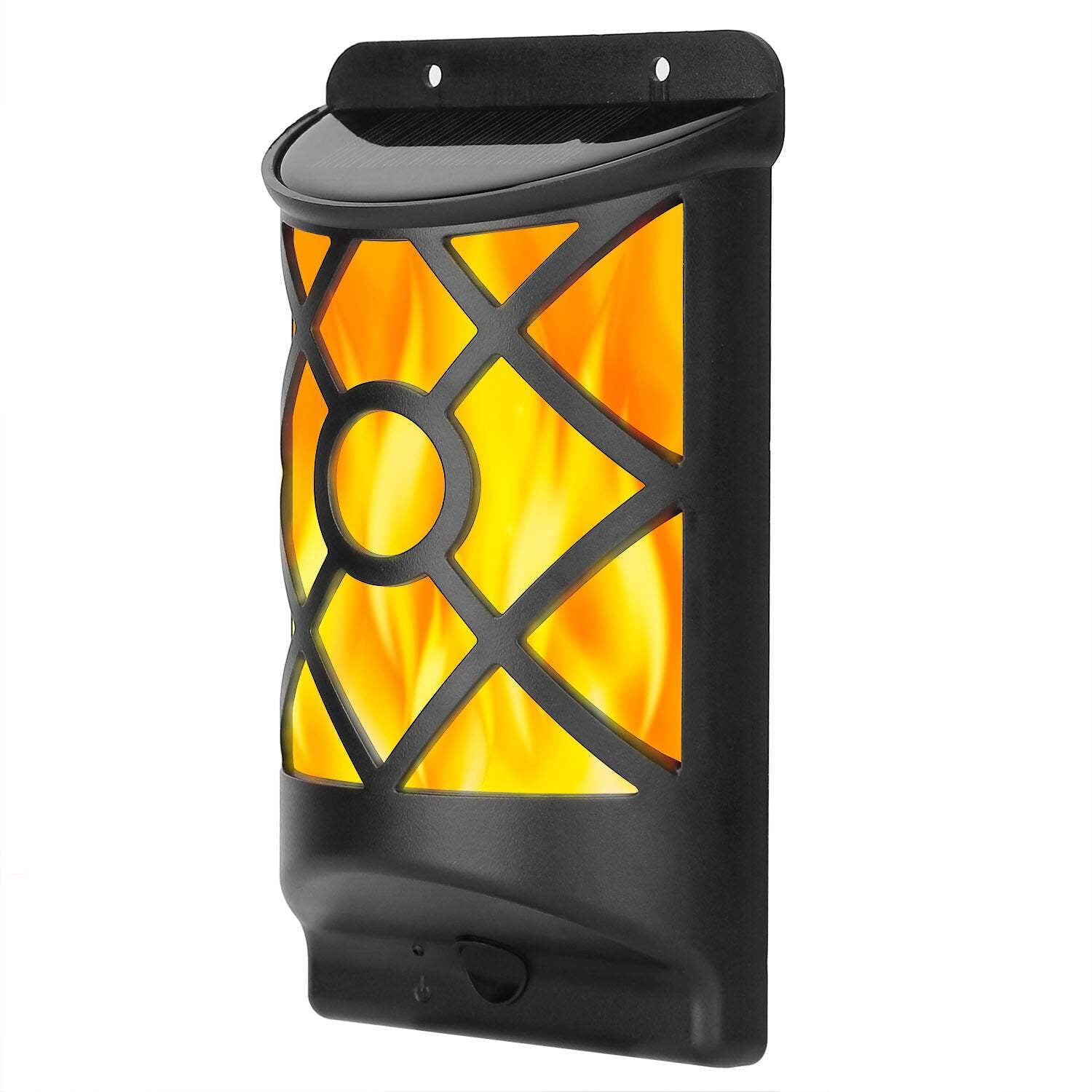 Flickering Solar Wall Lights 96 LEDs Outdoor
