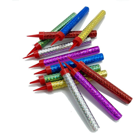 Novalties Multicolor Flame Sparkling Party Candles, Birthday Candles (12 Count)