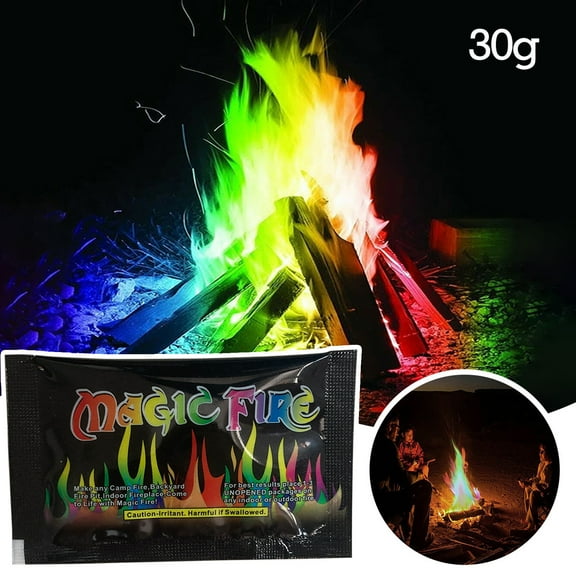 Flame Stain Colorful Flame Powder Party and Festival Supplies for Campfires Fire Pits Indoor and Outdoor Rainbow Color Changing Effect