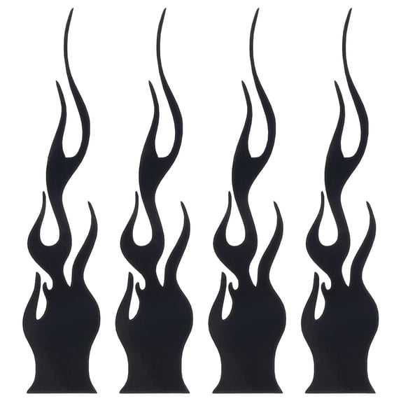 Flame Sticker Car Stickers Car Decoration Reflective Sticker Waterproof Car Exterior Parts Laptop Skateboard Decal Black Fangkenuo