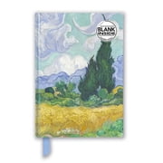 Flame Tree Blank Notebooks Vincent Van Gogh Wheat Field with Cypresses Foiled Blank Journal, Hardcover
