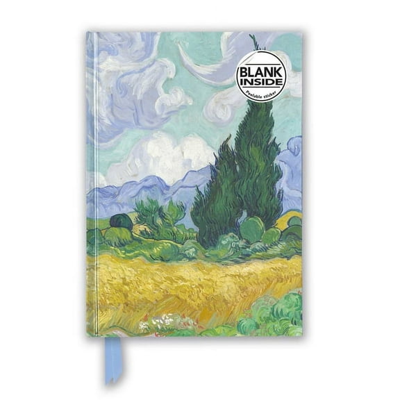 Flame Tree Blank Notebooks Vincent Van Gogh: Wheat Field with Cypresses (Foiled Blank Journal), (Hardcover)