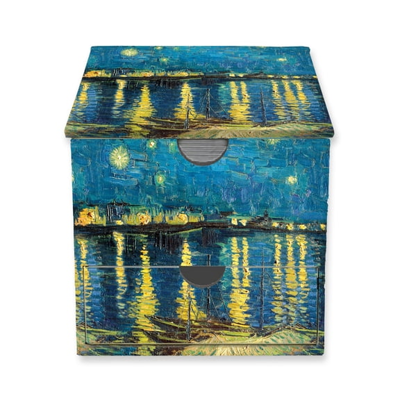 Flame Tree Stud Vincent van Gogh: Starry Night over the Rhne Flame Tree Memo Box w (Paperback)