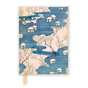 Flame Tree Notebooks Japanese Woodblock Cottages with Rivers & Cherry Blossoms Foiled Journal, Hardcover