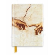 Flame Tree Notebooks Michelangelo Creation Hands Foiled Journal Notebook / blank book
