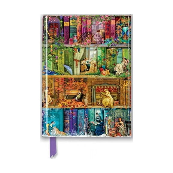 Flame Tree Pocket Notebooks Aimee Stewart: A Stitch in Time Bookshelf (Foiled Pocket Journal), (Hardcover)