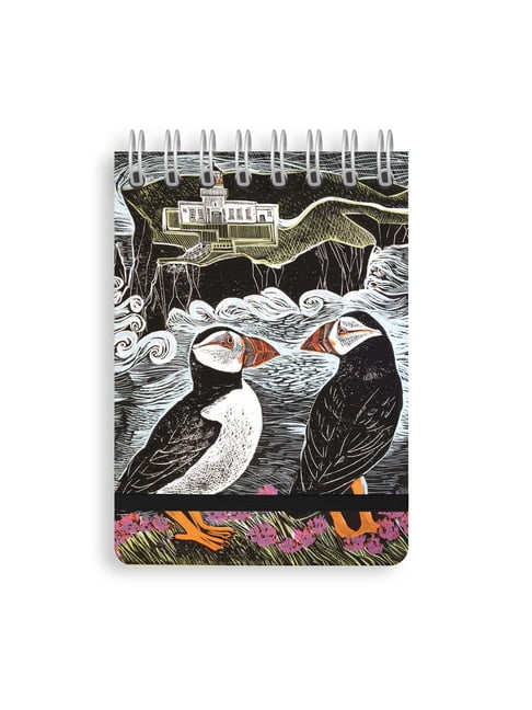 Flame Tree Spiral Pocket Notebooks Angela Harding: Fair Isle Puffins (Spiral Bound Pocket Notebook), (Paperback)